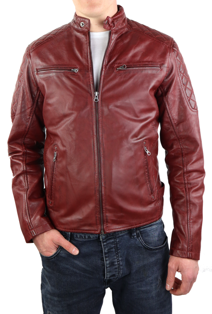 Nevio-R, Bordeaux Rot, S - LEDERJACKE.de - Best Leather ...